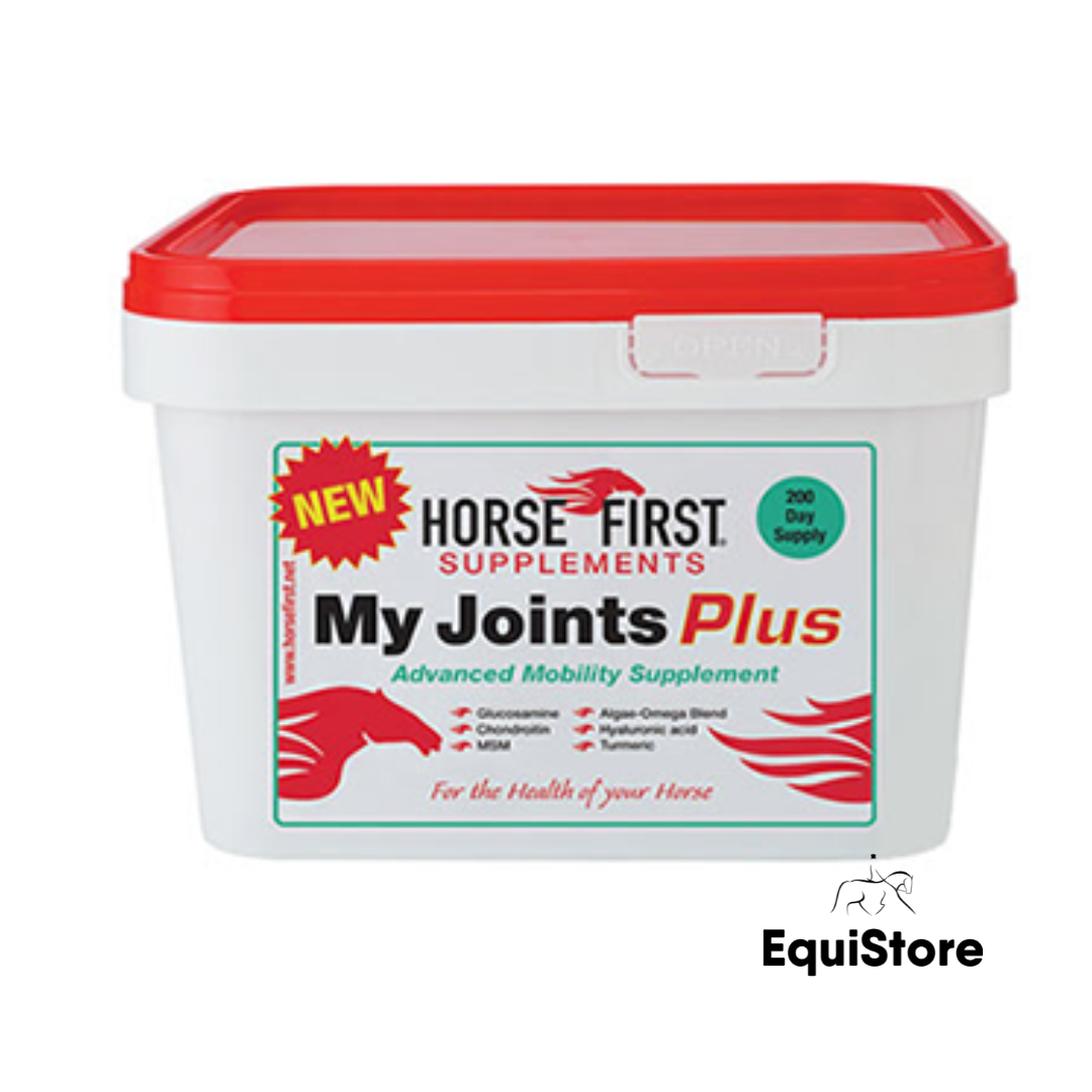 Horse First My Joints PLUS an advanced joint and mobility supplement for horses in a 5kg tub