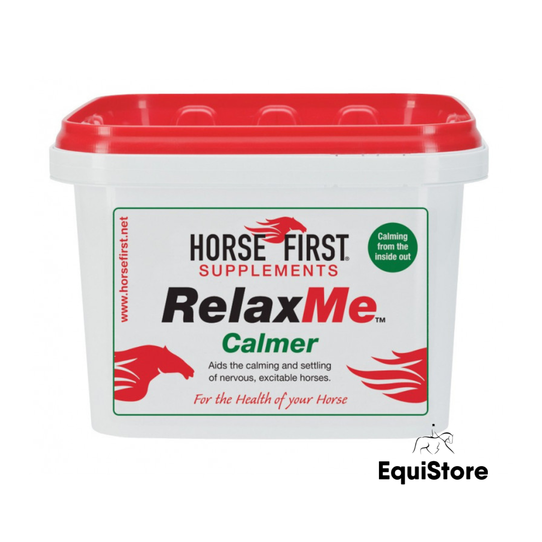 Horse First Relax Me a calming supplement for horses  in a 2kg tub