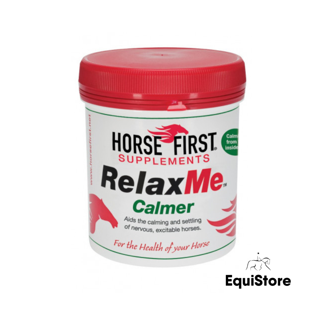 Horse First Relax Me a calming supplement for horses  in a 750g tub 