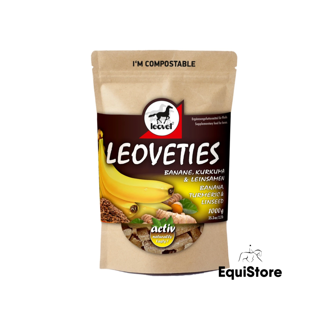 Leoveties Banana, Tumeric & Linseed healthy horse treats