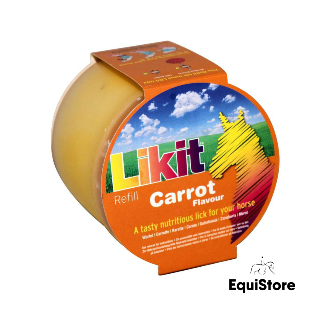 Likit Refills 650g, treat licks for your horse available in carrot flavour