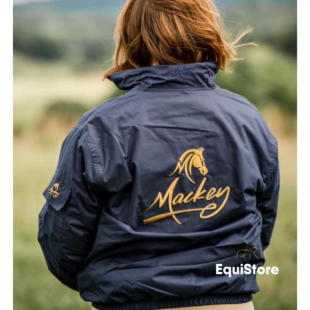 Mackey Blouson Style Jacket for equestrians- Unisex - Large Logo