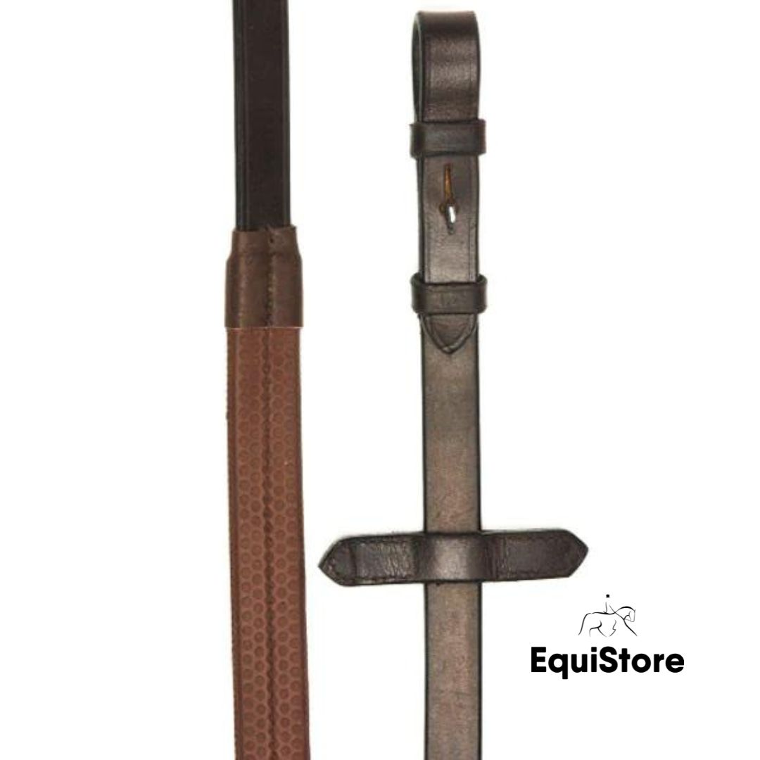 Mackey Legend Rubber Grip Reins in brown