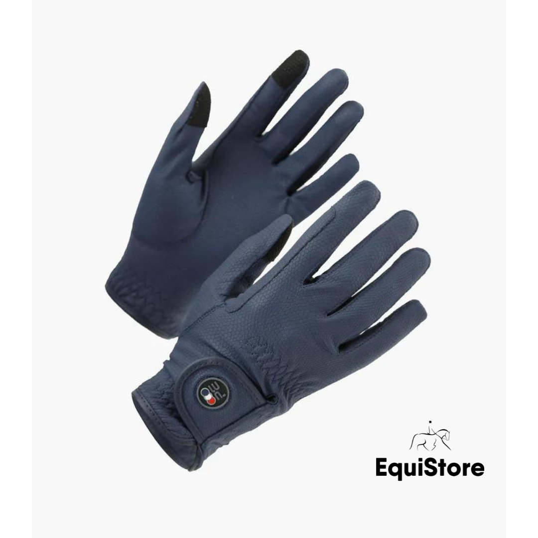 Premier Equine Metaro Ladies Riding Gloves - Touch Screen gloves in navy