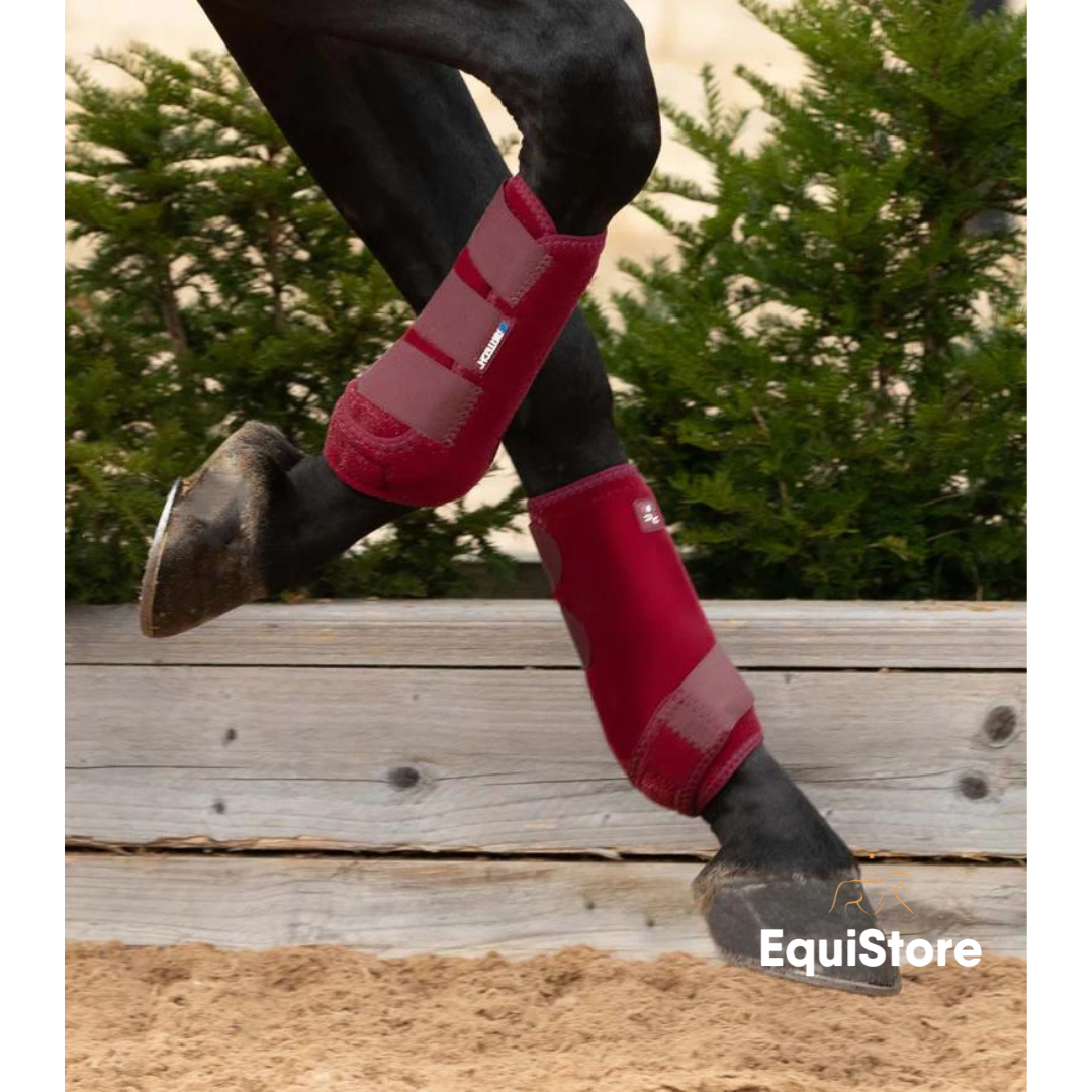 Premier Equine Air-Tech Sports Medicine Boots in burgundy