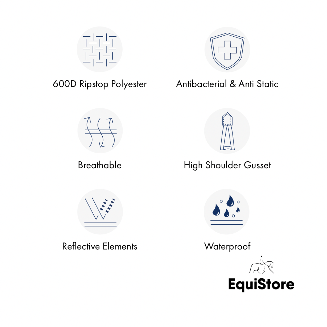 Premier Equine Akoni 0g Turnout Rug with Classic Neck Cover technical details