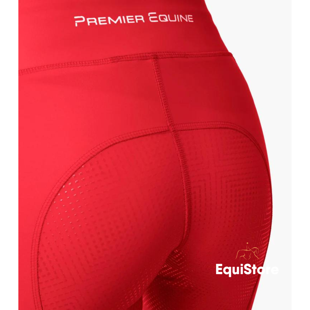 Premier Equine Alexa Ladies Riding Jodhpur Tights in Red