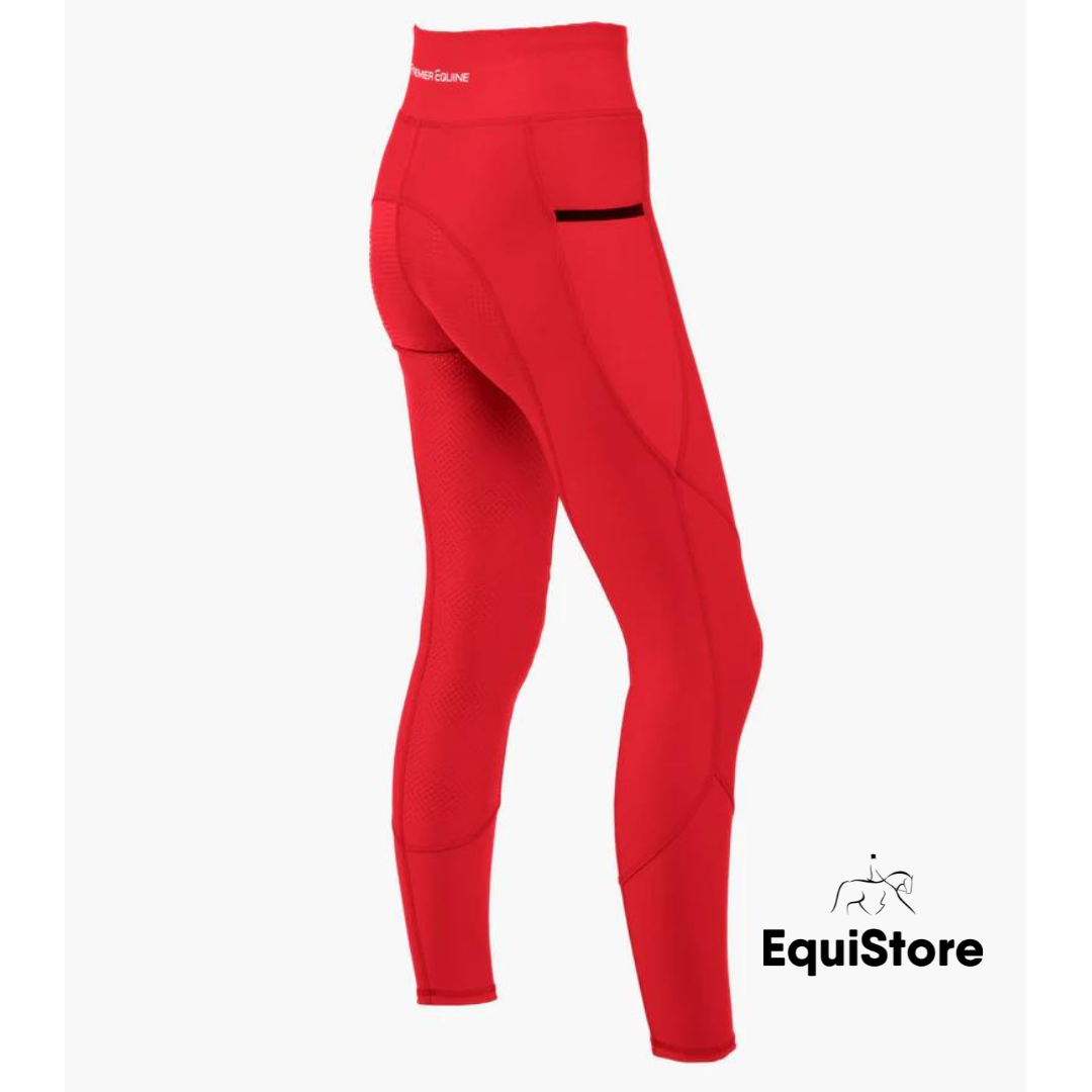 Premier Equine Alexa Ladies Riding Jodhpur Tights in Red 