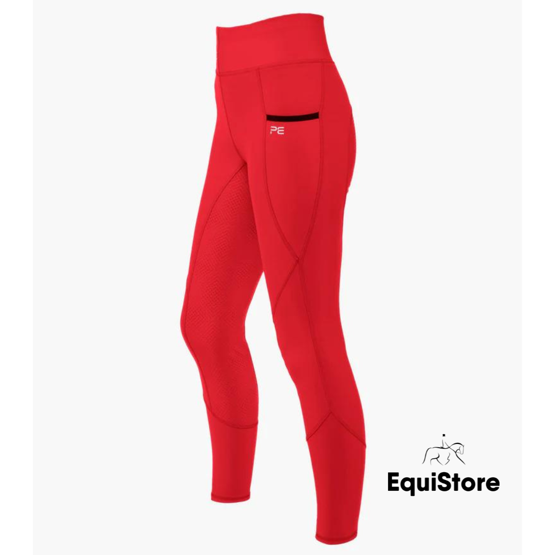 Premier Equine Alexa Ladies Riding Jodhpur Tights in Red