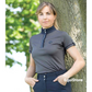 Premier Equine Amia Ladies Technical Short Sleeve Riding Top in anthracite grey