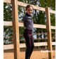 Premier Equine Astrid Girls Full Seat Gel Pull On Riding Jodhpur Tights in Wine