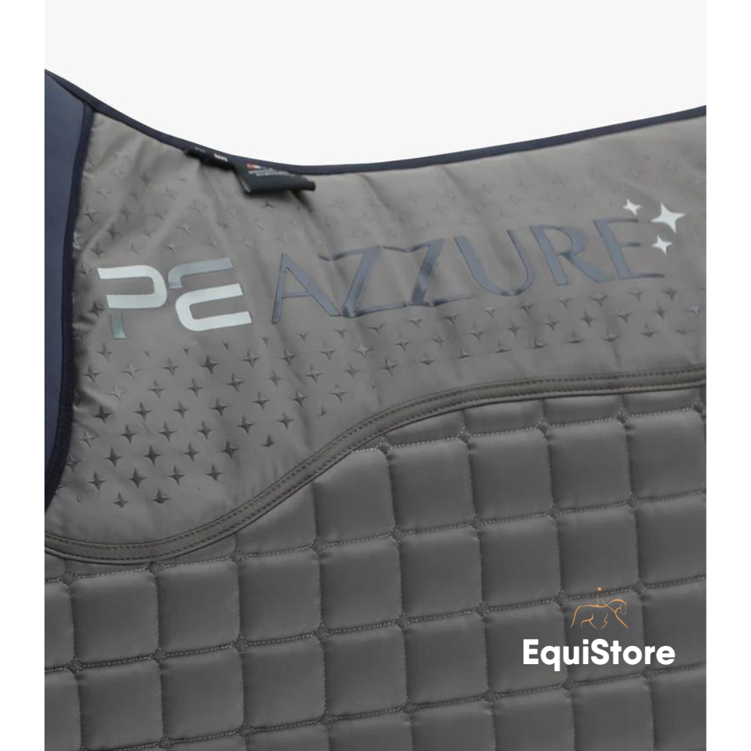 Premier Equine Azzure Anti-Slip Satin GP/ Jump Square Saddle Pad in Grey