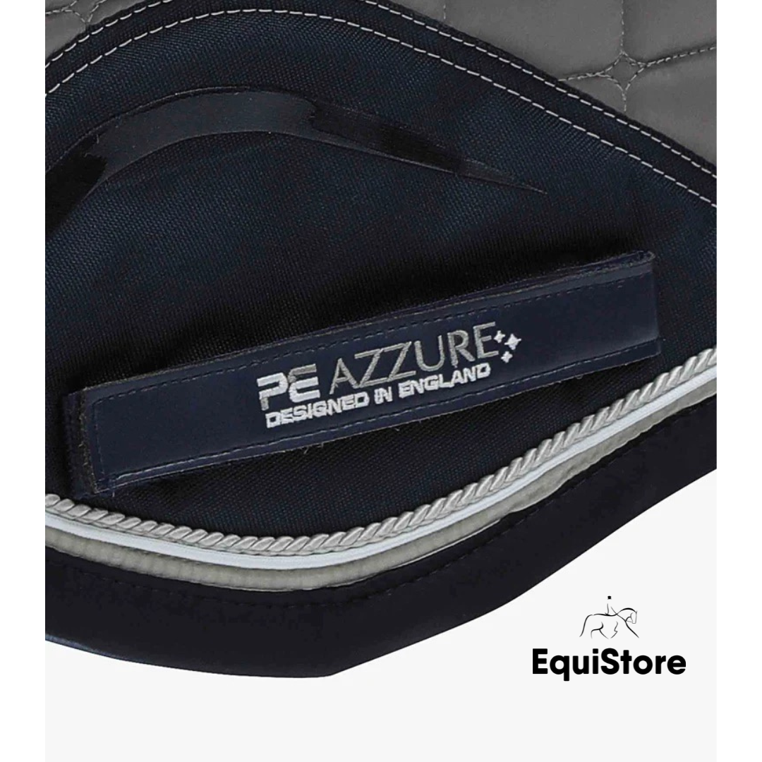 Premier Equine Azzure Anti-Slip Satin GP/ Jump Square Saddle Pad in Grey