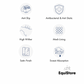 Premier Equine Azzure Anti-Slip Satin GP/ Jump Square saddle pad in Navy - technical details