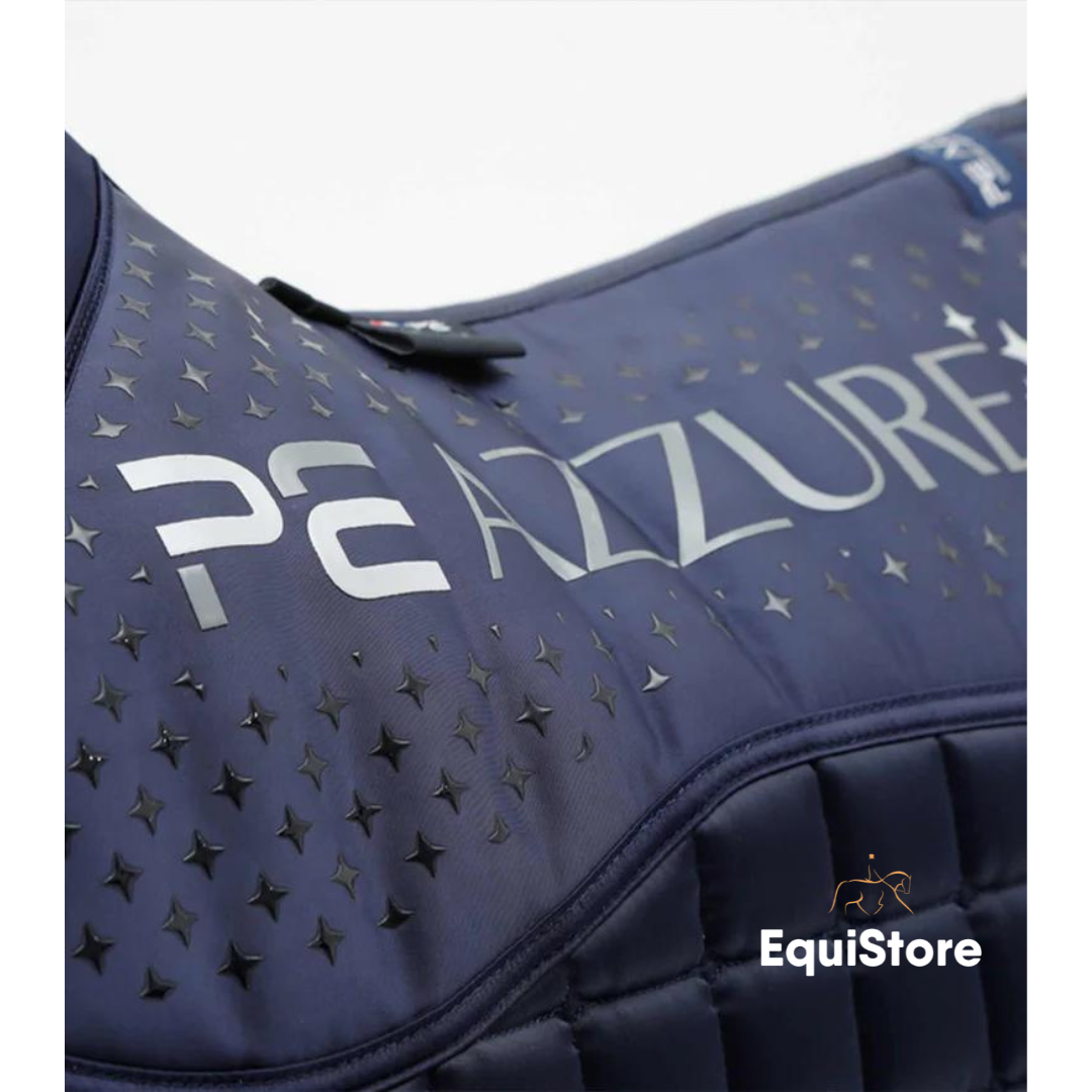 Premier Equine Azzure Anti-Slip Satin GP/ Jump Square saddle pad in Navy