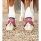 Premier Equine Ballistic No-Turn Over Reach Boots in burgundy