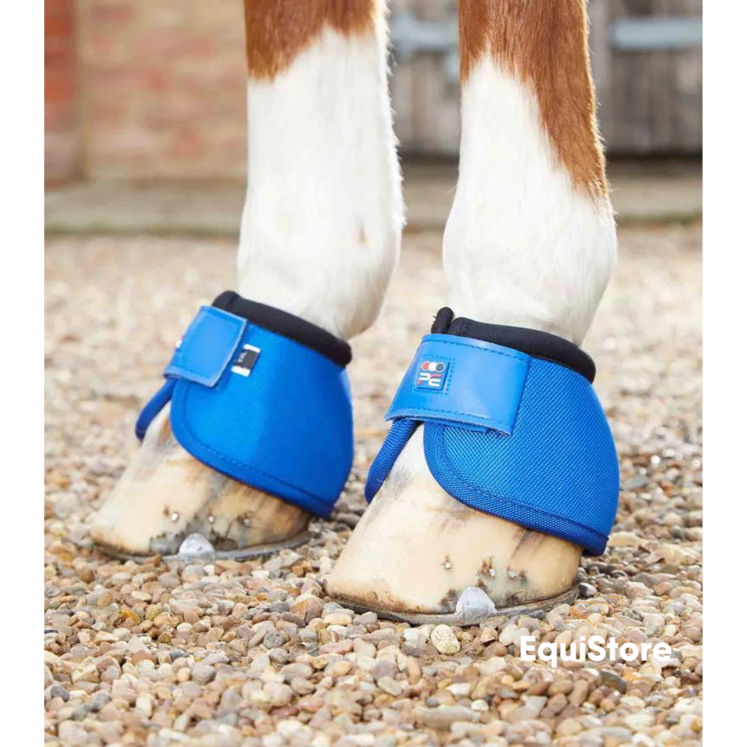 Premier Equine Ballistic No-Turn Over Reach Boots in royal blue
