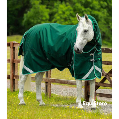 Premier Equine Buster 200g Turnout Rug with Snug-Fit Neck Cover in green