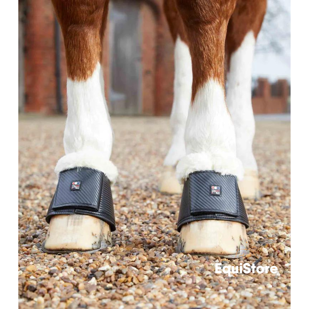 Premier Equine Carbon Tech Wool Over Reach Boots in black