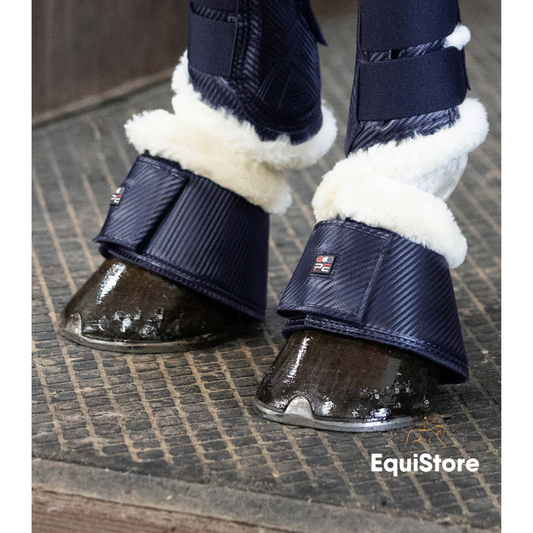 Premier Equine Carbon Tech Wool Over Reach Boots in navy