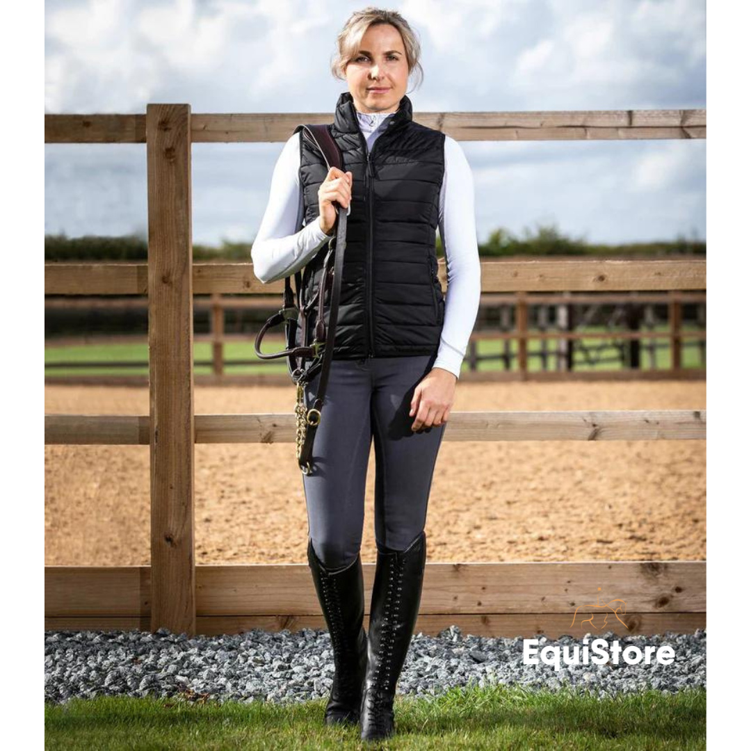 Premier Equine Dante Ladies Equestrian Gilet in Black