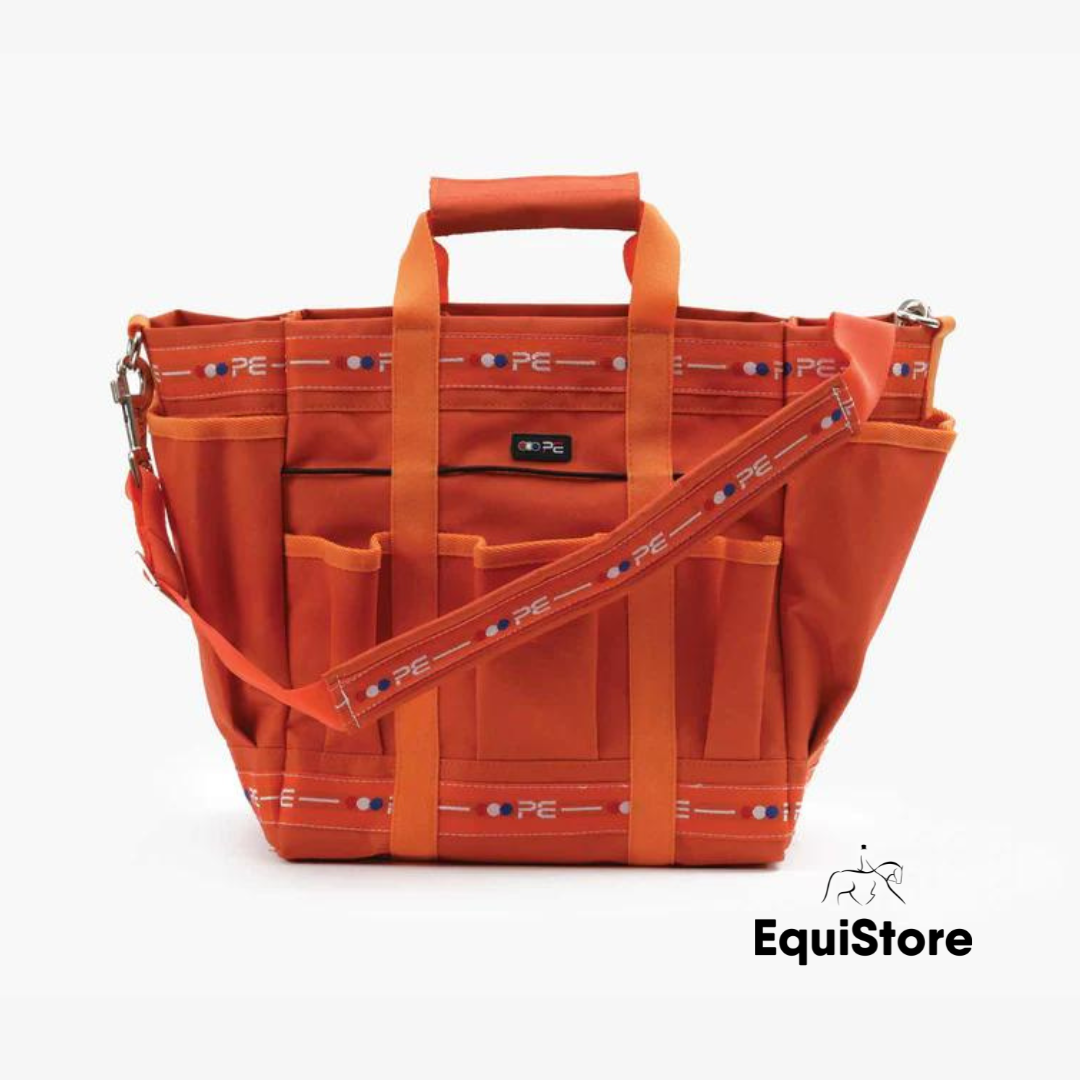 Premier Equine Grooming Kit Bag in orange and amber