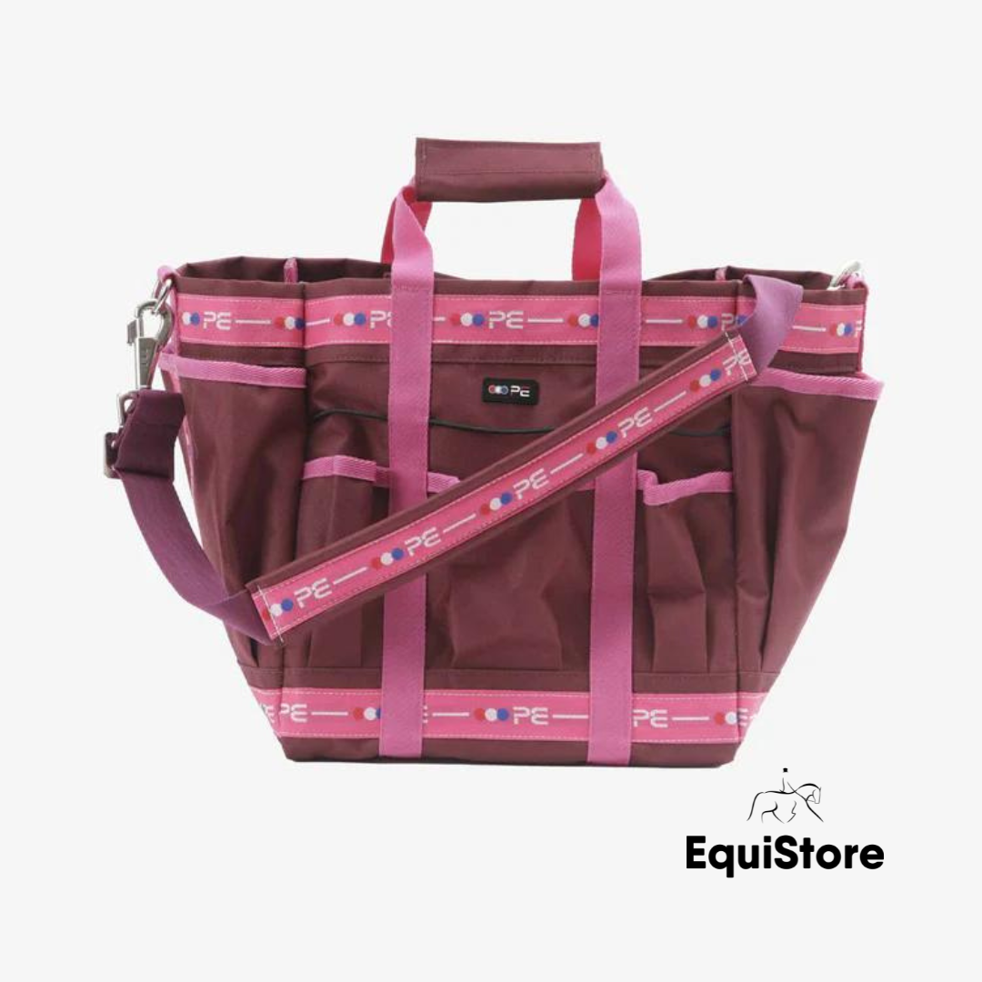 Premier Equine Grooming Kit Bag in pink and fuchsia