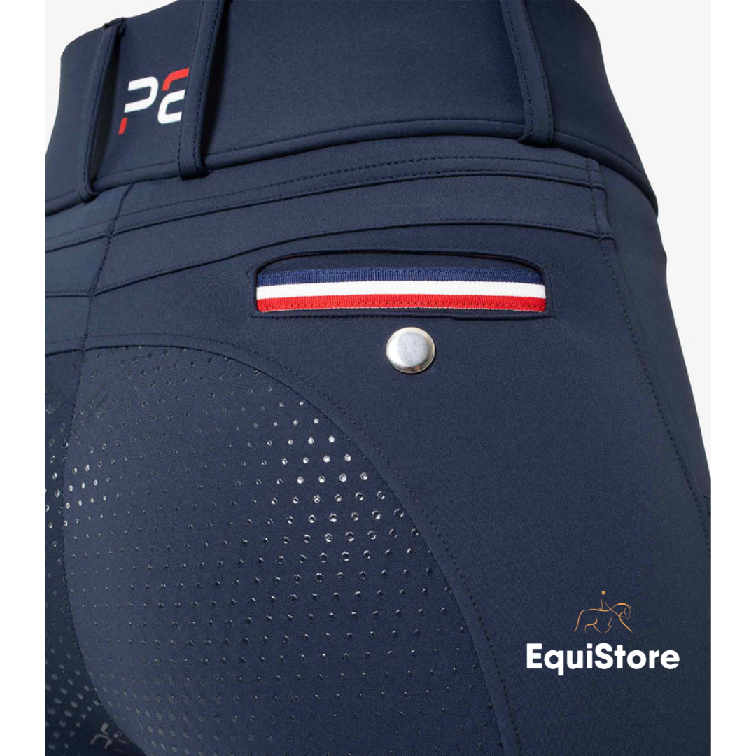 Premier Equine Mirillo Ladies Full Seat Gel Riding Tights - Navy