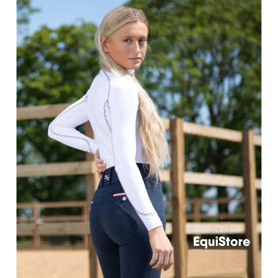 Premier Equine Mirillo Ladies Full Seat Gel Riding Tights - Navy