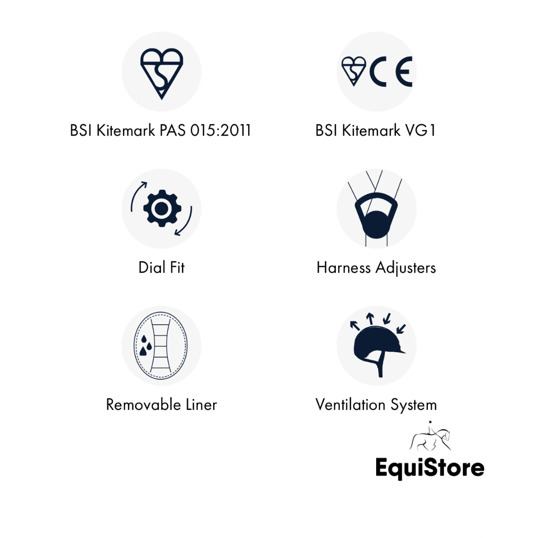 Premier Equine Odyssey Horse Riding Helmet - technical details 
