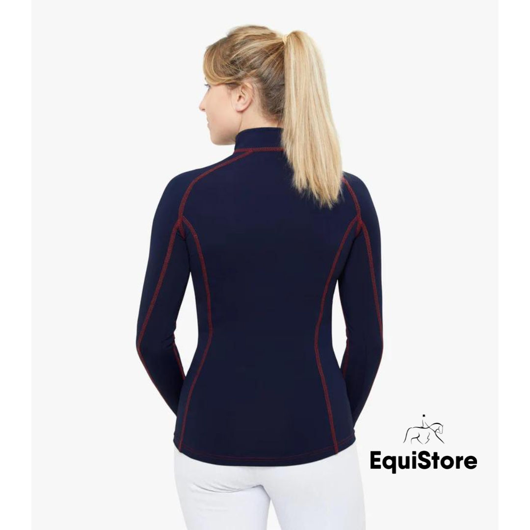 Premier Equine Ombretta Ladies Technical Horse Riding Top back detail