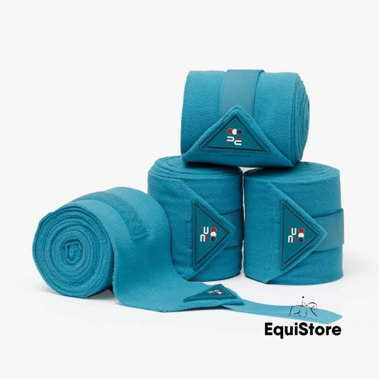 Premier Equine Horse Polo Fleece Bandages in the colour peacock