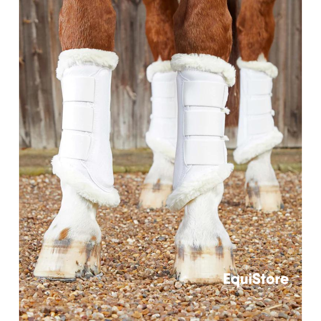 Premier Equine Techno Wool Brushing Boots in white