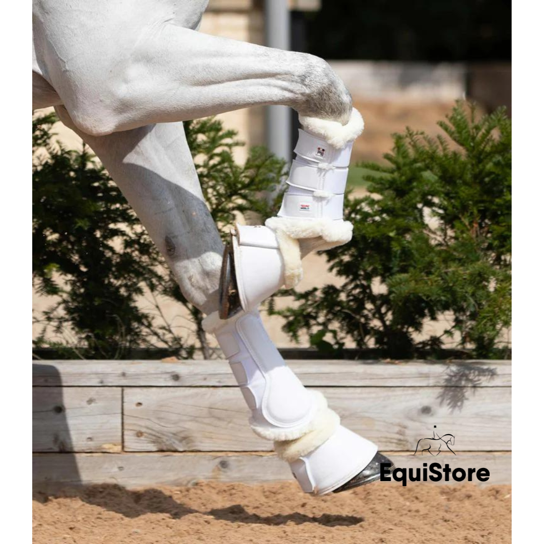 Premier Equine Techno Wool Brushing Boots in white