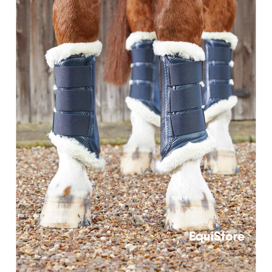 Premier Equine Techno Wool Brushing Boots in navy