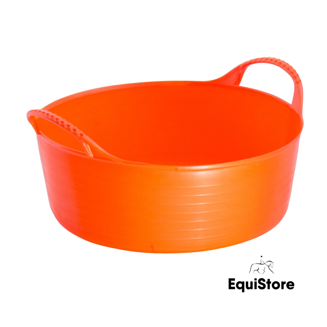 Red Gorilla Flexible Mini Shallow - 5L pony feeding bucket in orange