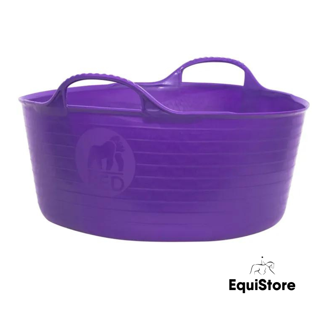 Flexible Small Shallow - 15L horse feed bucket in purple