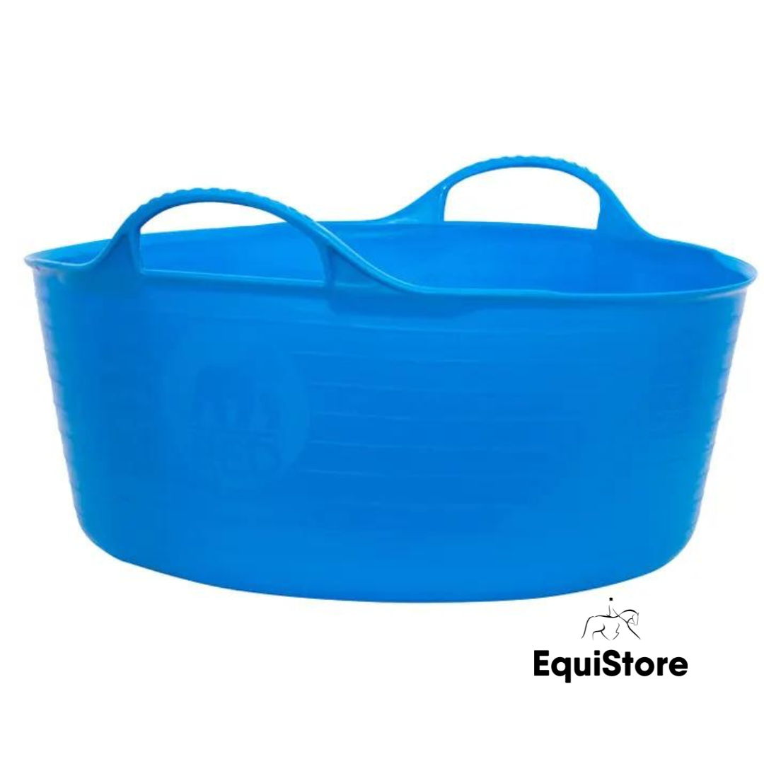 Flexible Small Shallow - 15L horse feed bucket in blue