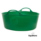 Flexible Small Shallow - 15L horse feed bucket in green 