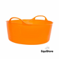 Flexible Small Shallow - 15L horse feed bucket in orange