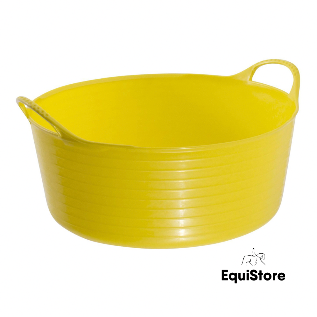 Flexible Small Shallow - 15L horse feed bucket in yellow