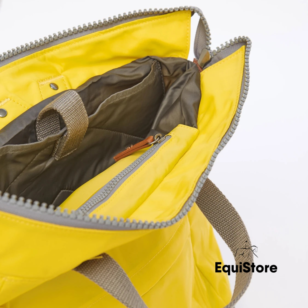 Roka Bantry B Sustainable Nylon backpack in Lemon