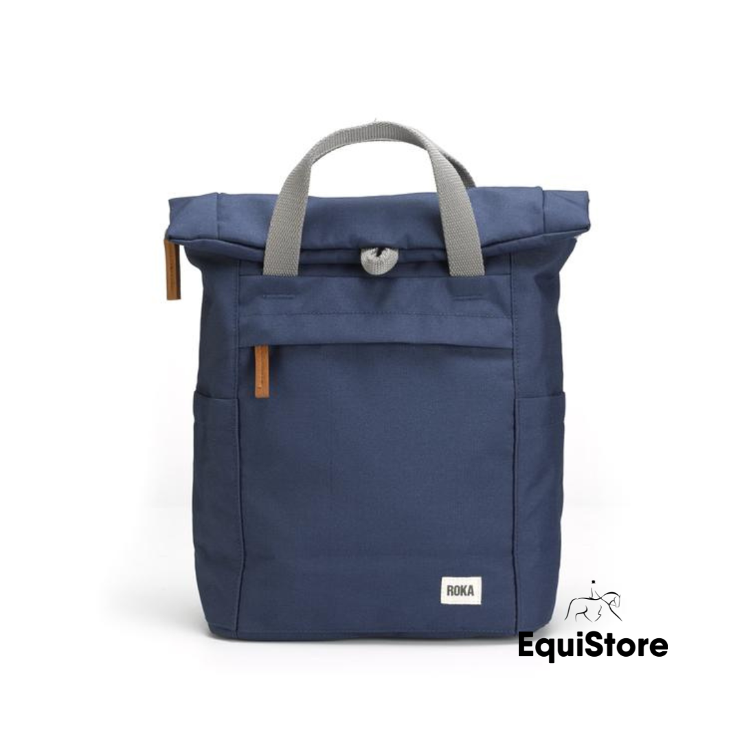 Roka London - Finchley A Sustainable Canvas Backpack in mineral