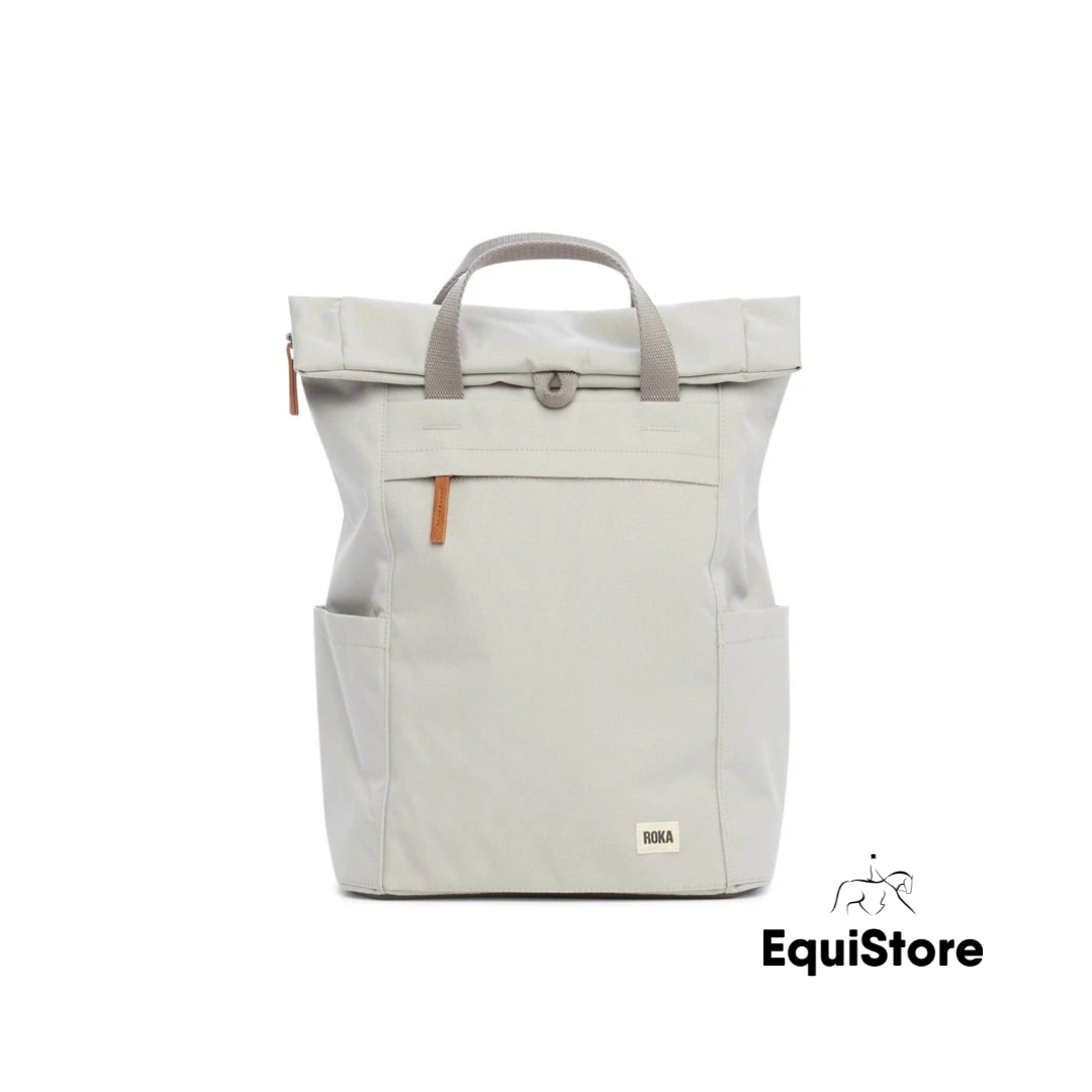 Roka London - Finchley A Sustainable Canvas Backpack in mist