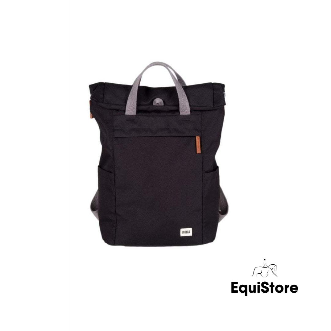 Roka London - Finchley A Sustainable Canvas Backpack in ash