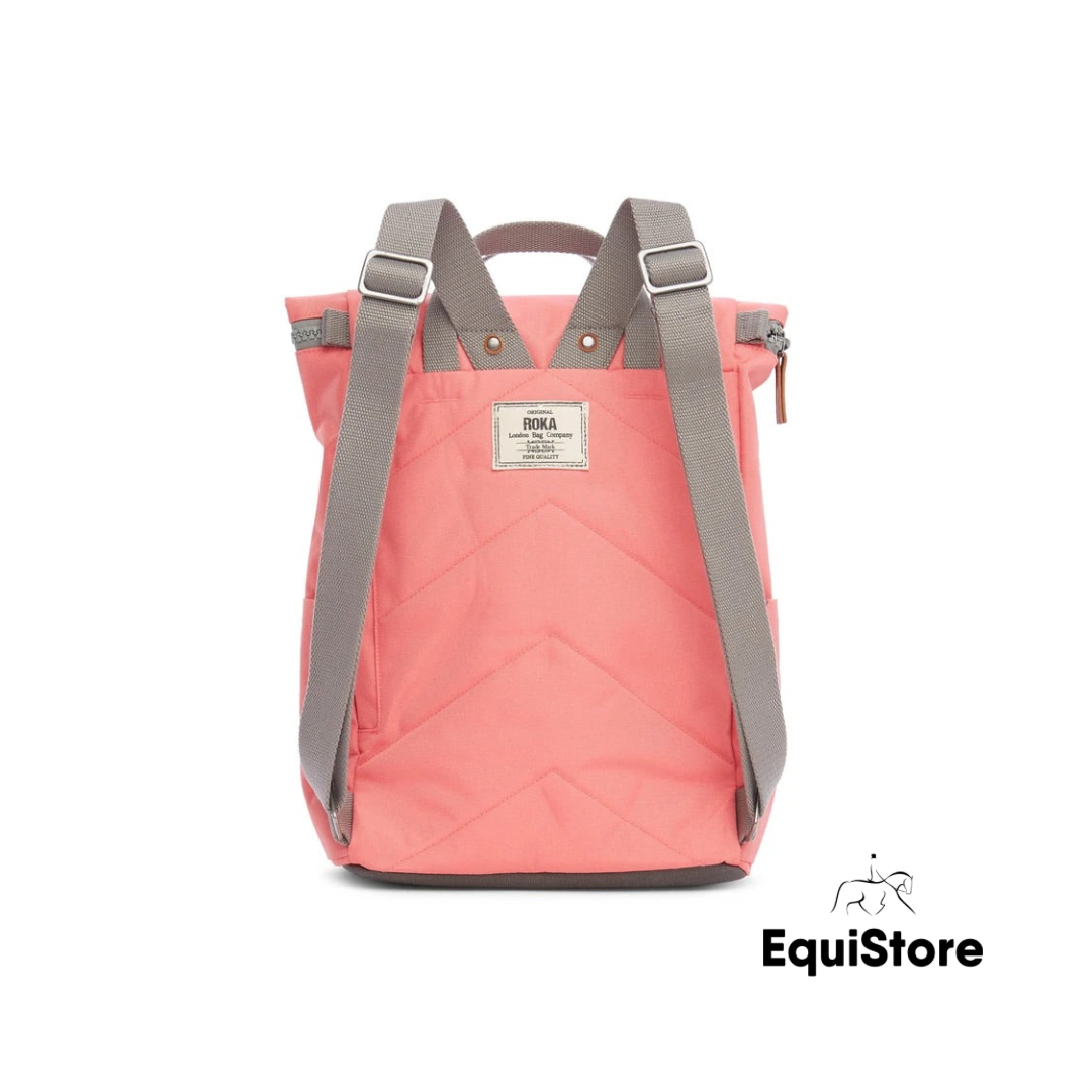Roka London - Finchley A Sustainable Canvas Backpack reverse