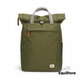 Roka London - Finchley A Sustainable Canvas Backpack in moss