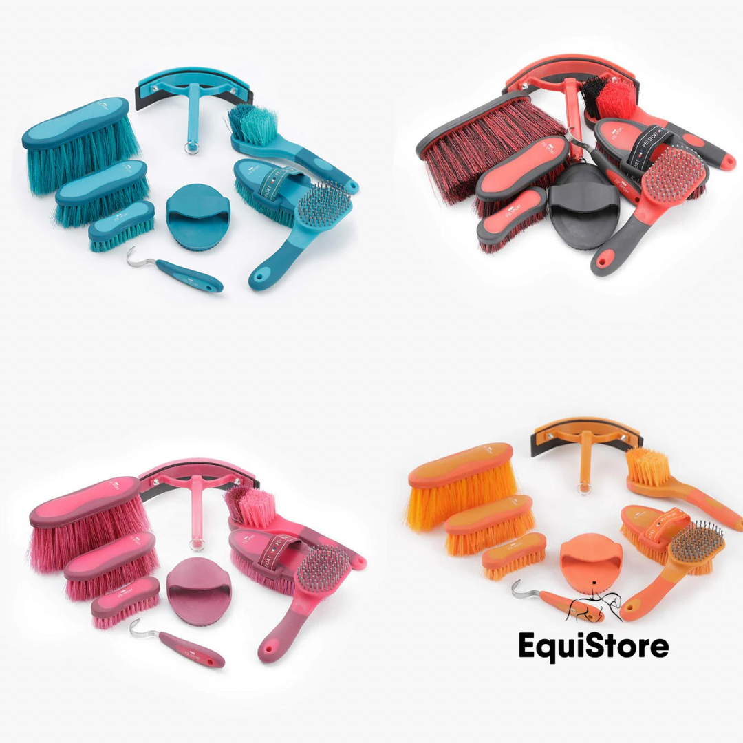 Premier Equine Soft-Touch Horse Grooming Kit Set  with 9 Pieces