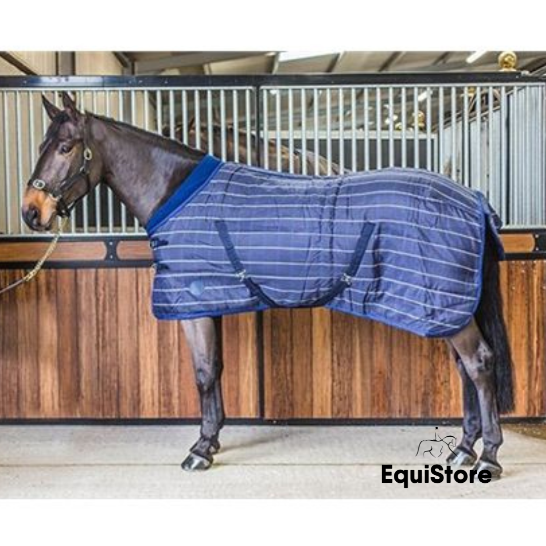 Turfmasters Comfort Quilt Navy Check Stable Rug