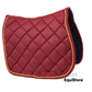 Turfmasters Piped Saddle Pad - Full in burgundy and gold